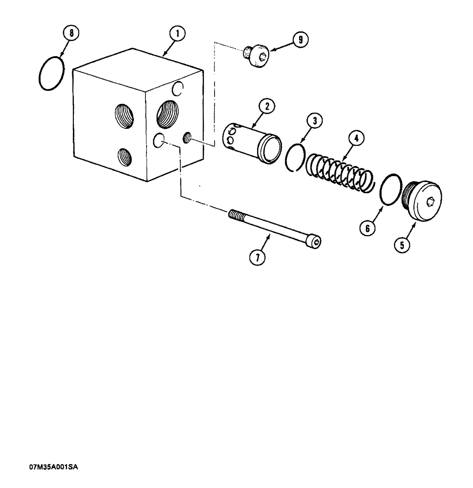 Схема запчастей Case 688 - (8-086) - ATTACHMENT CONTROL VALVE BLOCK (08) - HYDRAULICS