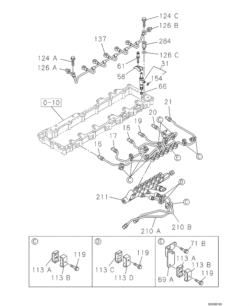 Схема запчастей Case CX700 - (03-040-02[01]) - FUEL SYSTEM (03) - FUEL SYSTEM