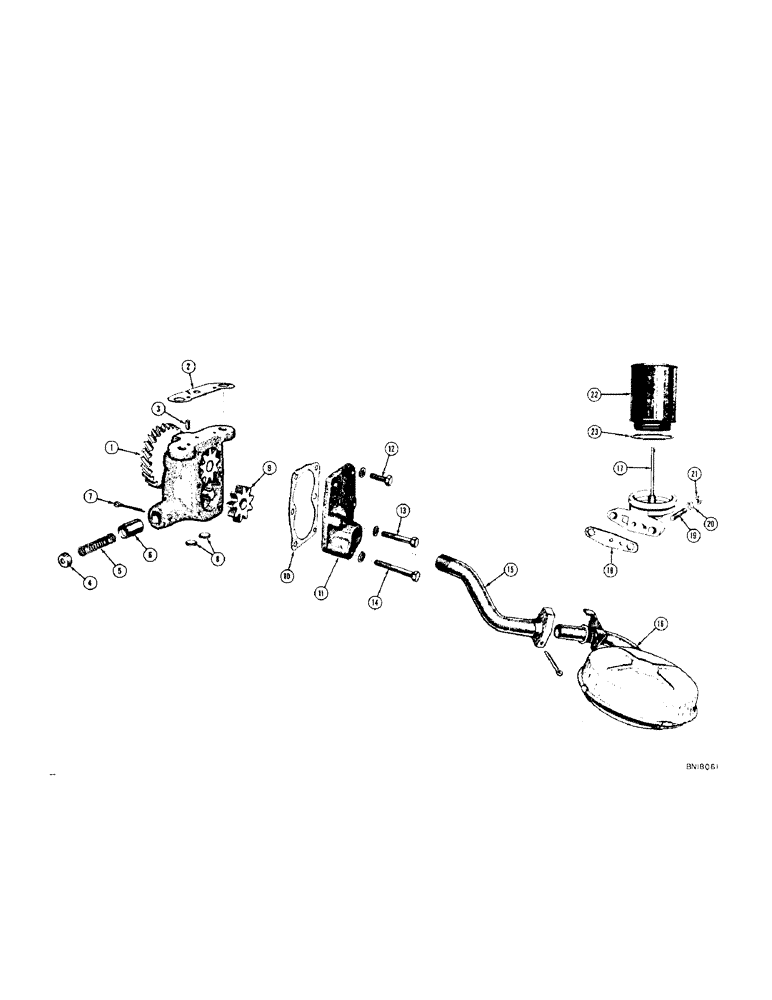 Схема запчастей Case 420 - (018[1]) - OIL PUMP AND OIL FILTER (01) - ENGINE