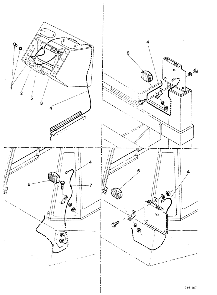 Схема запчастей Case 580F - (418) - REAR FOG LIGHT (55) - ELECTRICAL SYSTEMS
