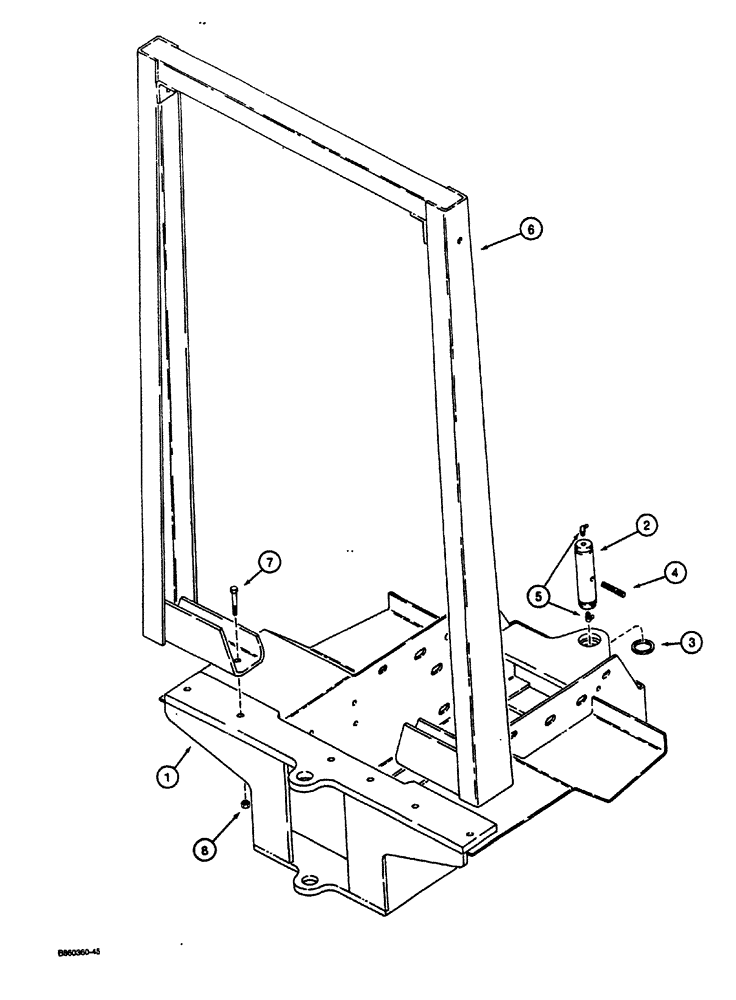 Схема запчастей Case CASE - (9-04) - REAR FRAME AND ROPS CANOPY (09) - CHASSIS