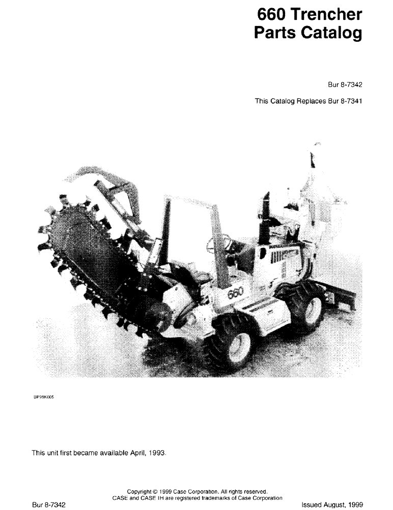 Схема запчастей Case 660 - (1-01) - PARTS CATALOG (00) - PICTORIAL INDEX