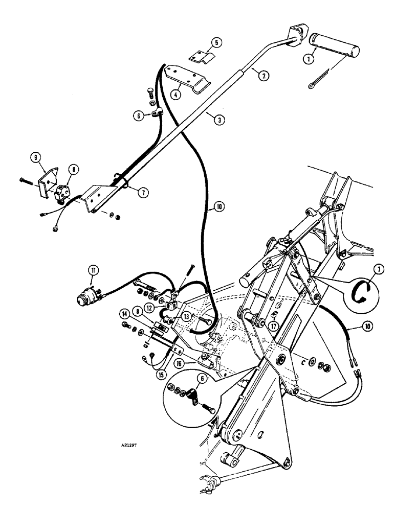 Схема запчастей Case W8E - (228) - LOADER RETURN TO DIG PARTS (09) - CHASSIS