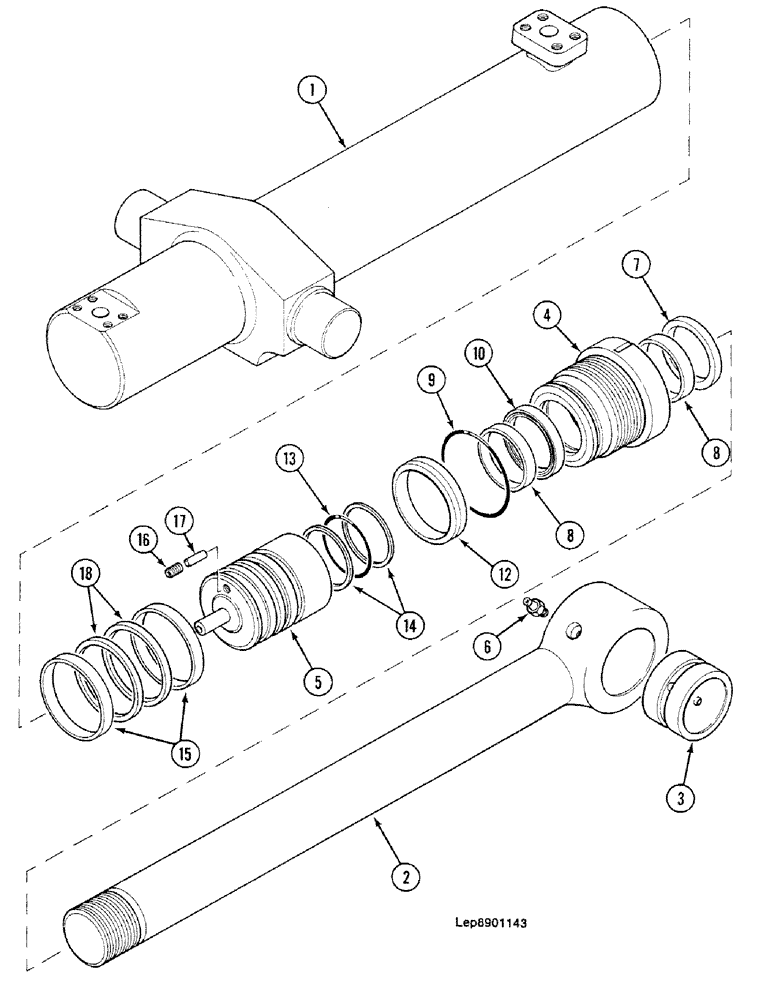 Схема запчастей Case 688C - (8G-090) - OFFSET BACKHOE BOOM (DIPPERSTICK CYLINDER), IDENTIFICATION LETTER : -C (07) - HYDRAULIC SYSTEM