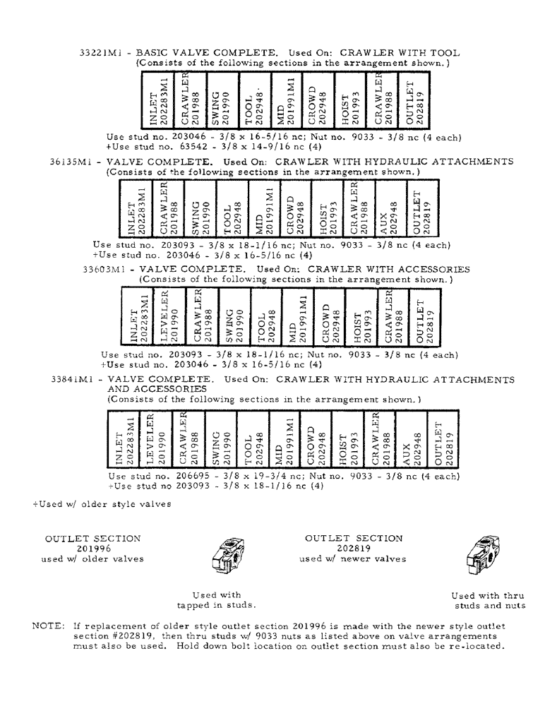 Схема запчастей Case 30YC - (037) - VALVE BANK ARRANGEMENTS (07) - HYDRAULIC SYSTEM
