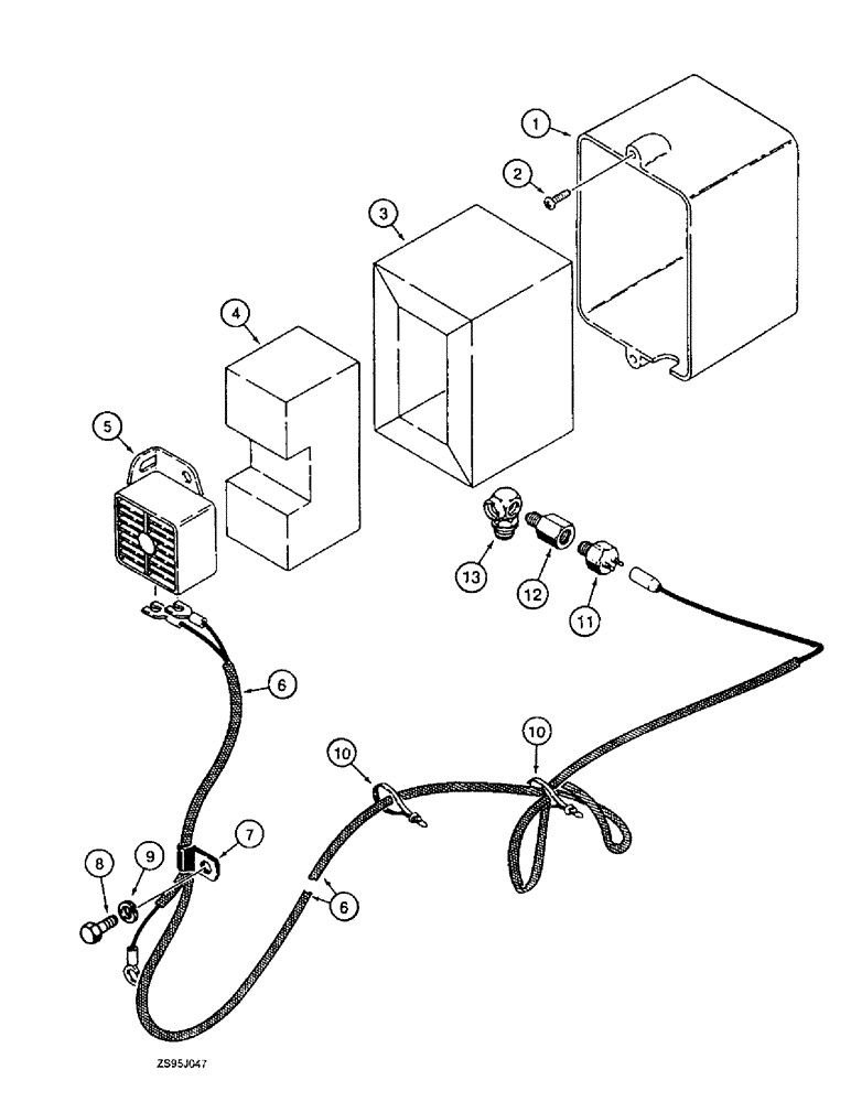 Схема запчастей Case 550E - (4-26) - BACKUP ALARM (04) - ELECTRICAL SYSTEMS