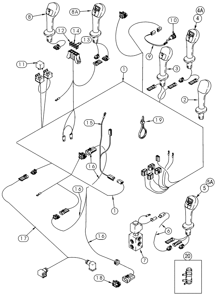 Схема запчастей Case 75XT - (04-11) - HARNESS - CHASSIS OPTIONS (04) - ELECTRICAL SYSTEMS