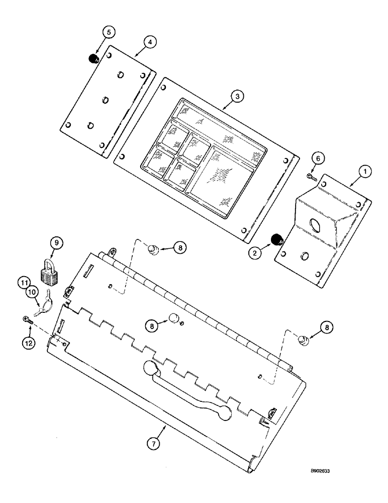 Схема запчастей Case 590 - (4-30) - SIDE INSTRUMENT PANEL AND COVERS (04) - ELECTRICAL SYSTEMS