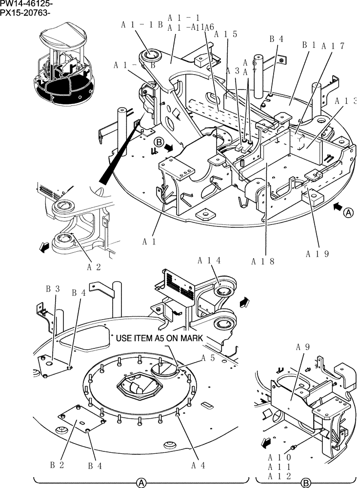 Схема запчастей Case CX31B - (010-72[1]) - FRAME ASSEMBLY, UPPER ANGLE DOZER (00) - GENERAL & PICTORIAL INDEX