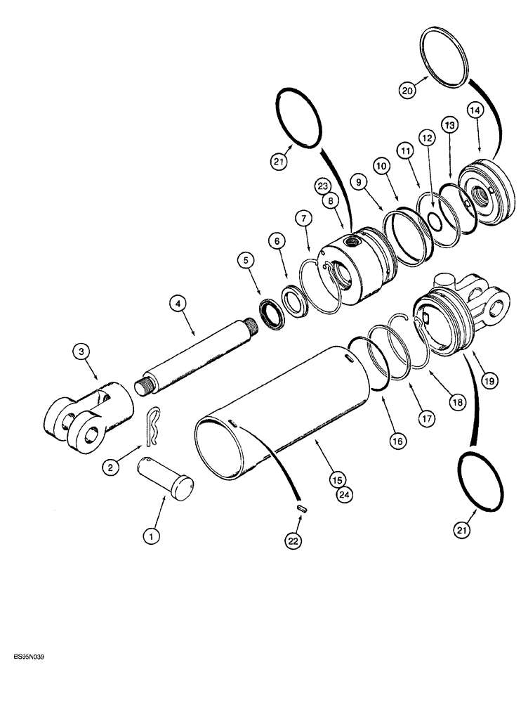 Схема запчастей Case 760 - (08-085A) - BACKFILL BLADE LIFT CYLINDERS, H673829 AND 101644A1 (35) - HYDRAULIC SYSTEMS