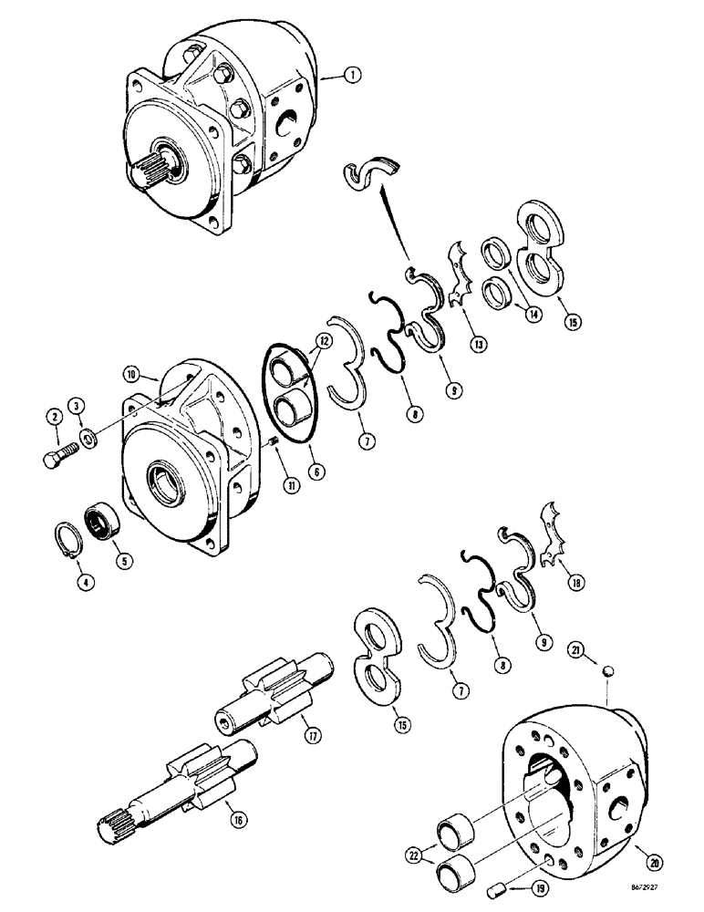 Схема запчастей Case 1150 - (236) - D40285 DOZER PUMP (07) - HYDRAULIC SYSTEM
