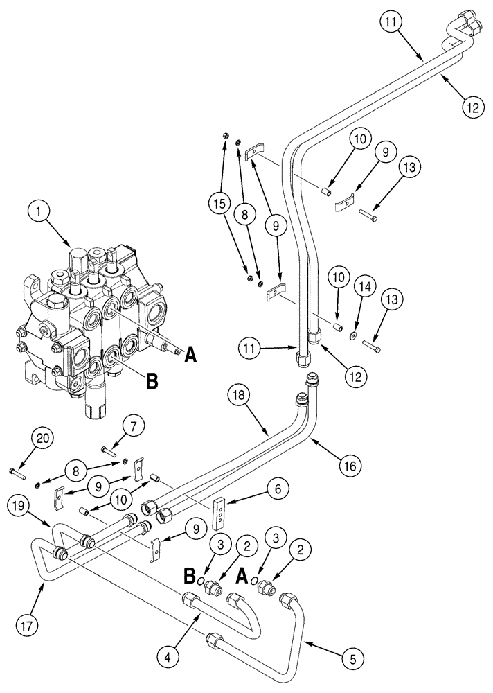 Схема запчастей Case 1150H - (08-06) - HYDRAULICS - LIFT CIRCUIT (08) - HYDRAULICS