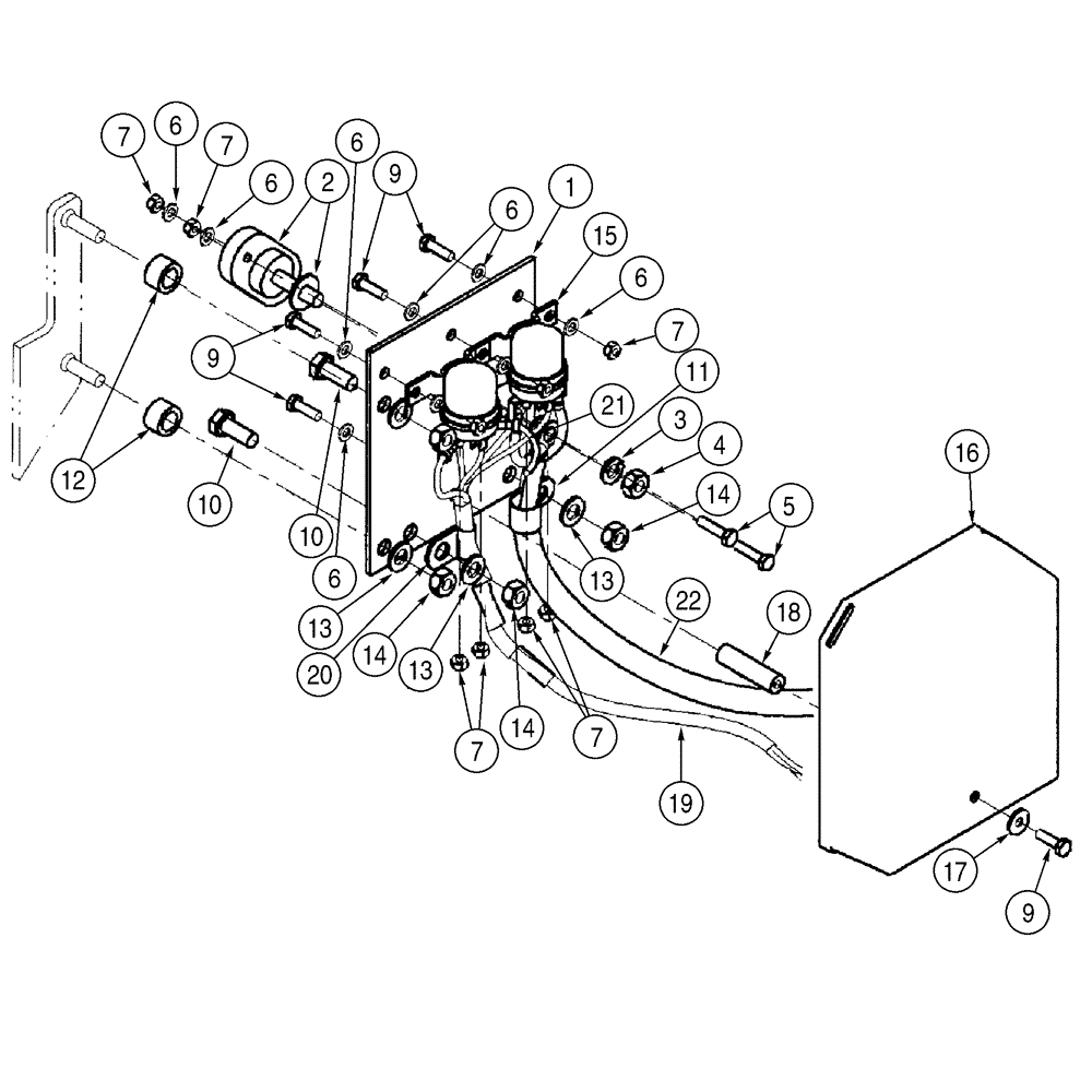 Схема запчастей Case 521D - (04-17) - HARNESS, REAR - RELAY PANEL (04) - ELECTRICAL SYSTEMS