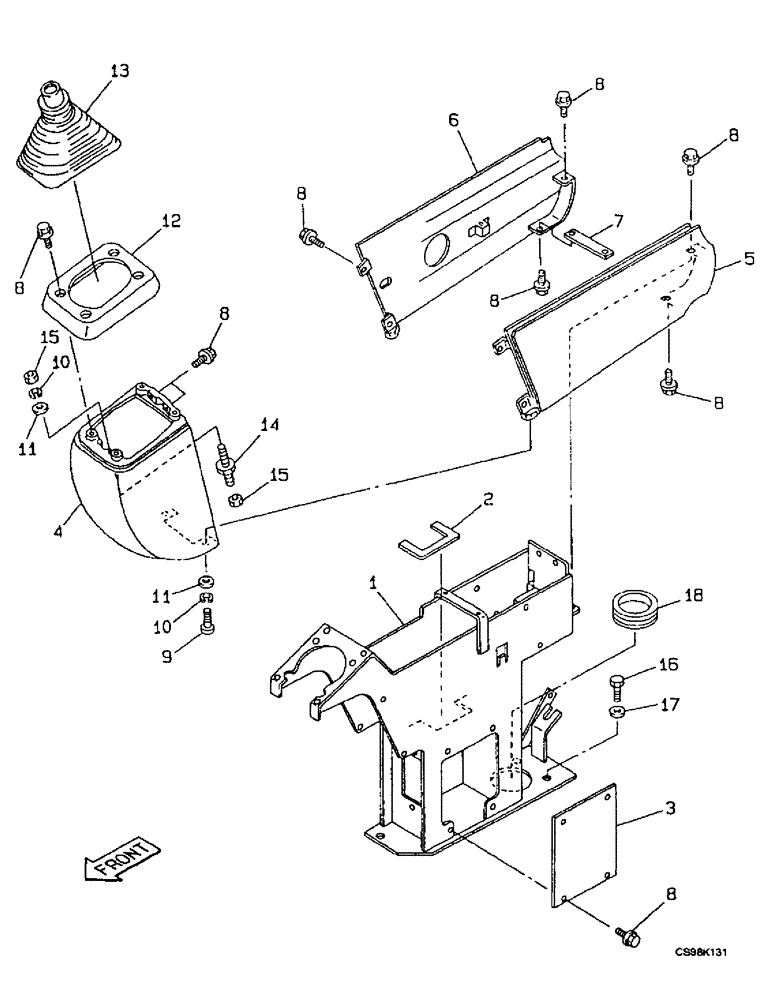 Схема запчастей Case 9007B - (9-32) - HAND CONTROL ARM, RIGHT - OPERATORS COMPARTMENT (09) - CHASSIS