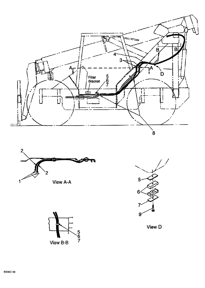 Схема запчастей Case 689G - (08-32) - HOSE REEL HYDRAULICS (08) - HYDRAULICS