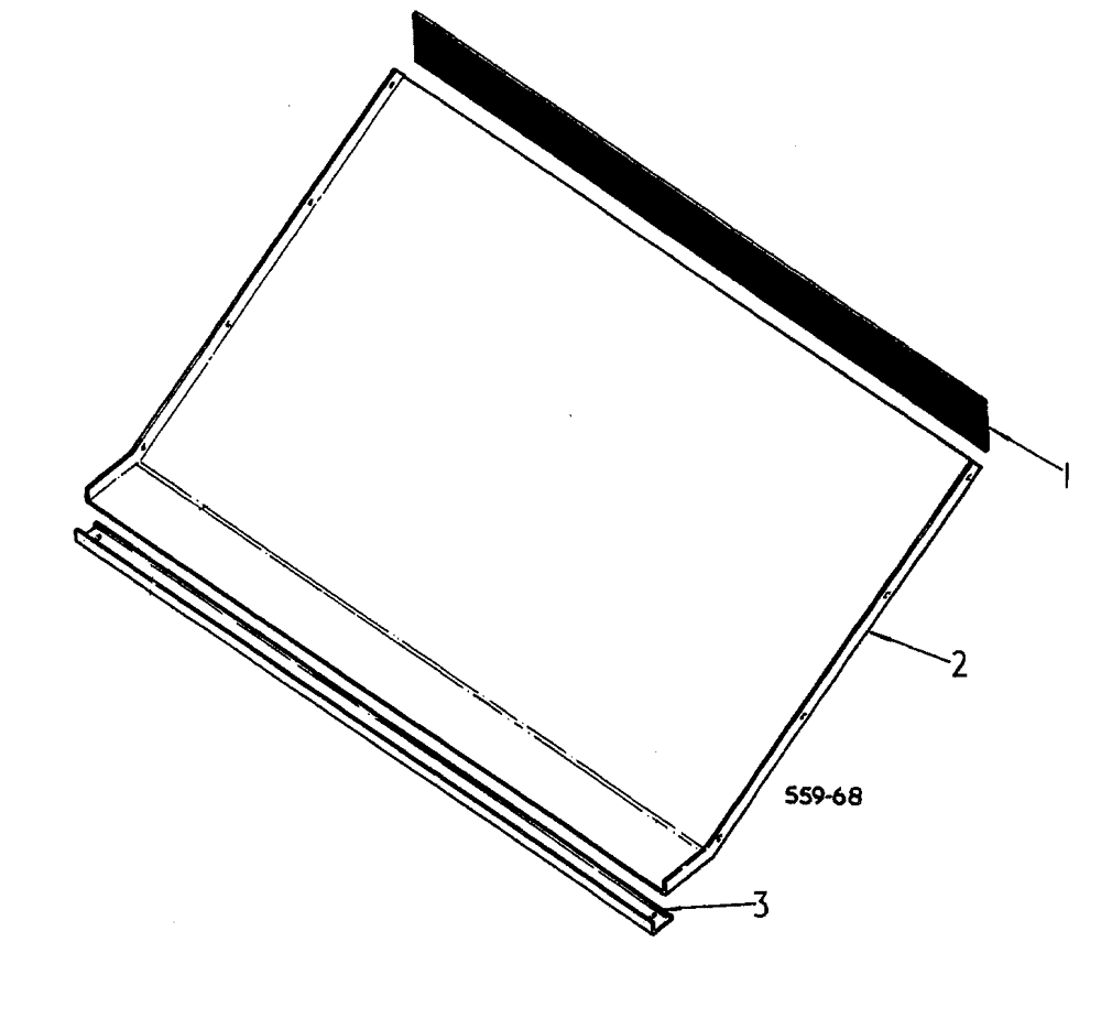 Схема запчастей Case 3400 - (142) - REAR CLOSURE PLATE ATTACHMENT (90) - PLATFORM, CAB, BODYWORK AND DECALS