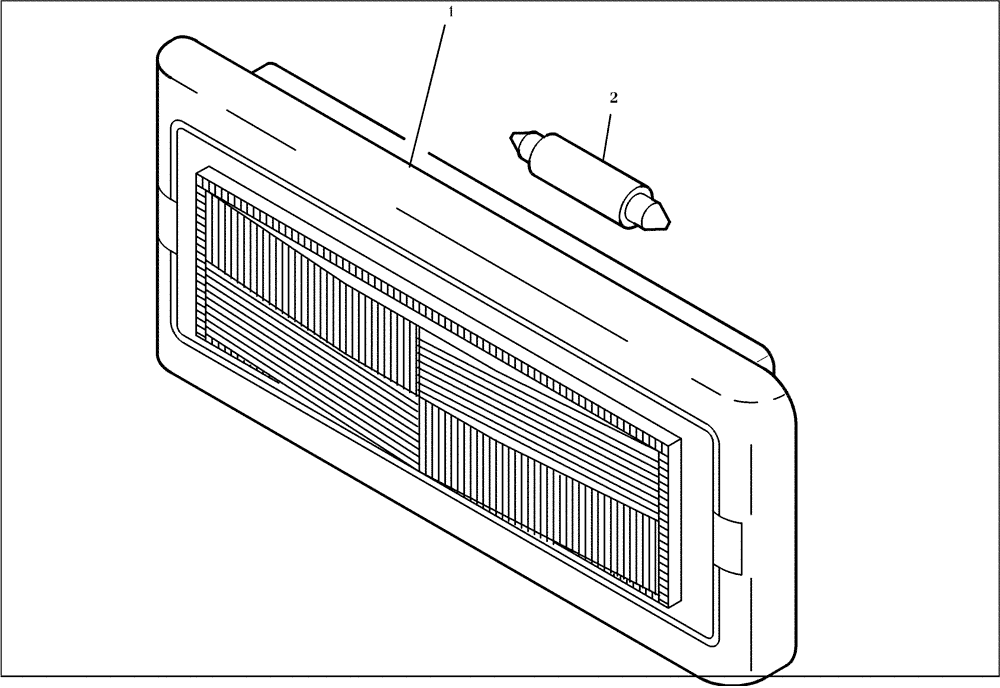 Схема запчастей Case 321D - (32.581[002]) - INTERIOR LAMP CAB MOUNTING PARTS (OPTION) (S/N 591052-UP) No Description