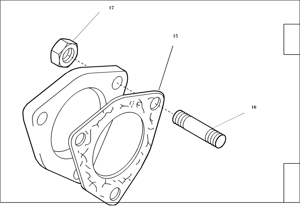 Схема запчастей Case 321D - (95.043[001]) - GASKET EXHAUST MANIFOLD (S/N 591052-UP) No Description