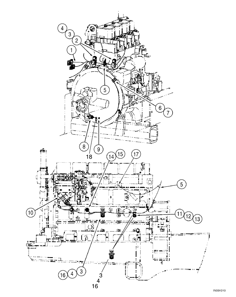 Схема запчастей Case 1150H_IND - (04-11) - HARNESS, FRONT (04) - ELECTRICAL SYSTEMS