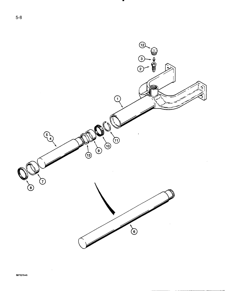 Схема запчастей Case 455C - (5-08) - TRACK ADJUSTER ASSEMBLY (11) - TRACKS/STEERING