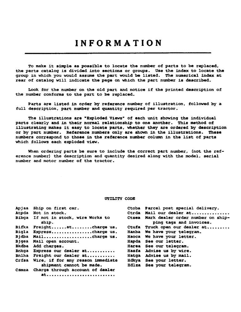 Схема запчастей Case M3B - (003) - INFORMATION 