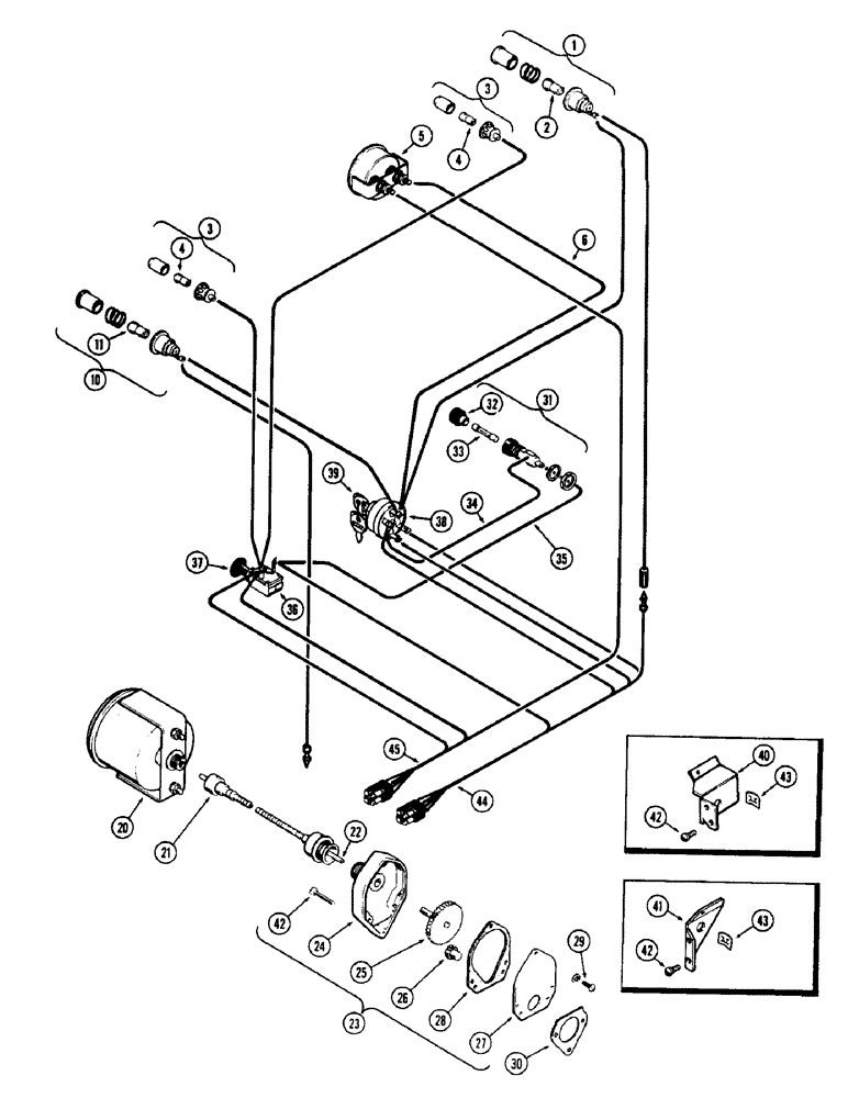 Схема запчастей Case 480CK - (059A) - INSTRUMENTS AND WIRING, (188) DIESEL ENGINE, USED WITH GENERATOR, USED PRIOR TO TRACTOR S/N 8656686 