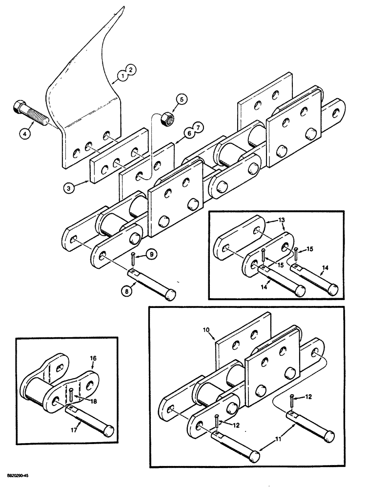 Схема запчастей Case CASE - (9-22) - DIGGING TEETH AND CHAIN (09) - CHASSIS