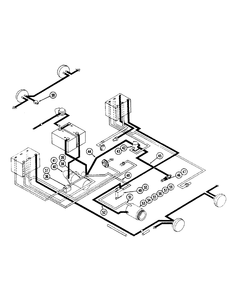 Схема запчастей Case 500 - (053E) - ELECTRICAL EQUIPMENT AND WIRING, (188) DIESEL ENGINE, FIRST USED ENGINE SERIAL NUMBER 9802298 (06) - ELECTRICAL SYSTEMS