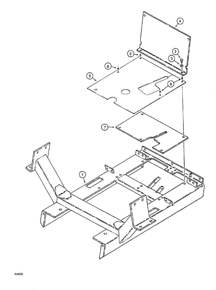 Схема запчастей Case 760 - (09-010) - FLOOR MAT (90) - PLATFORM, CAB, BODYWORK AND DECALS