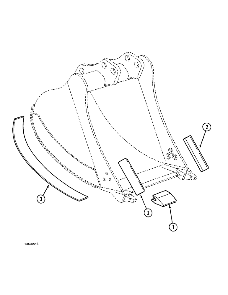 Схема запчастей Case 1088 - (9G-12) - BUCKET REINFORCEMENT PARTS (09) - CHASSIS/ATTACHMENTS