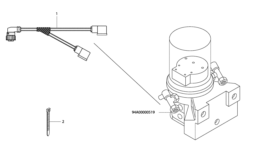 Схема запчастей Case 340 - (67A00001485[001]) - VARIOUS ELECTRICAL EQUIPMENTS (55) - ELECTRICAL SYSTEMS