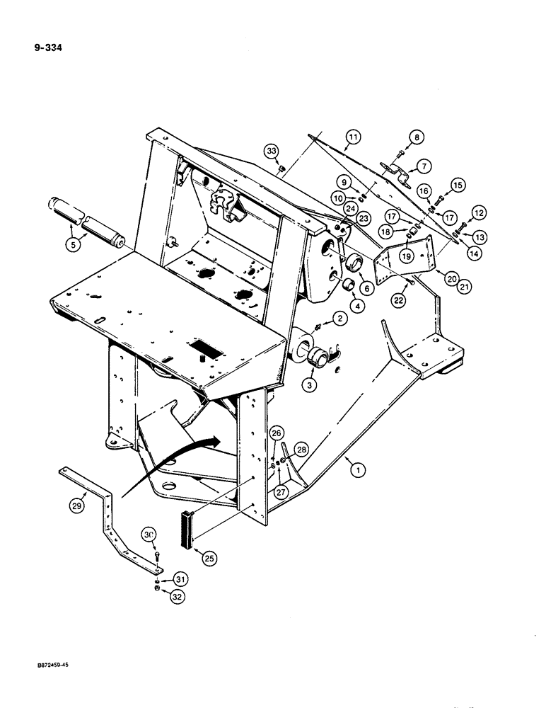 Схема запчастей Case W36 - (9-334) - FRONT FRAME (09) - CHASSIS/ATTACHMENTS