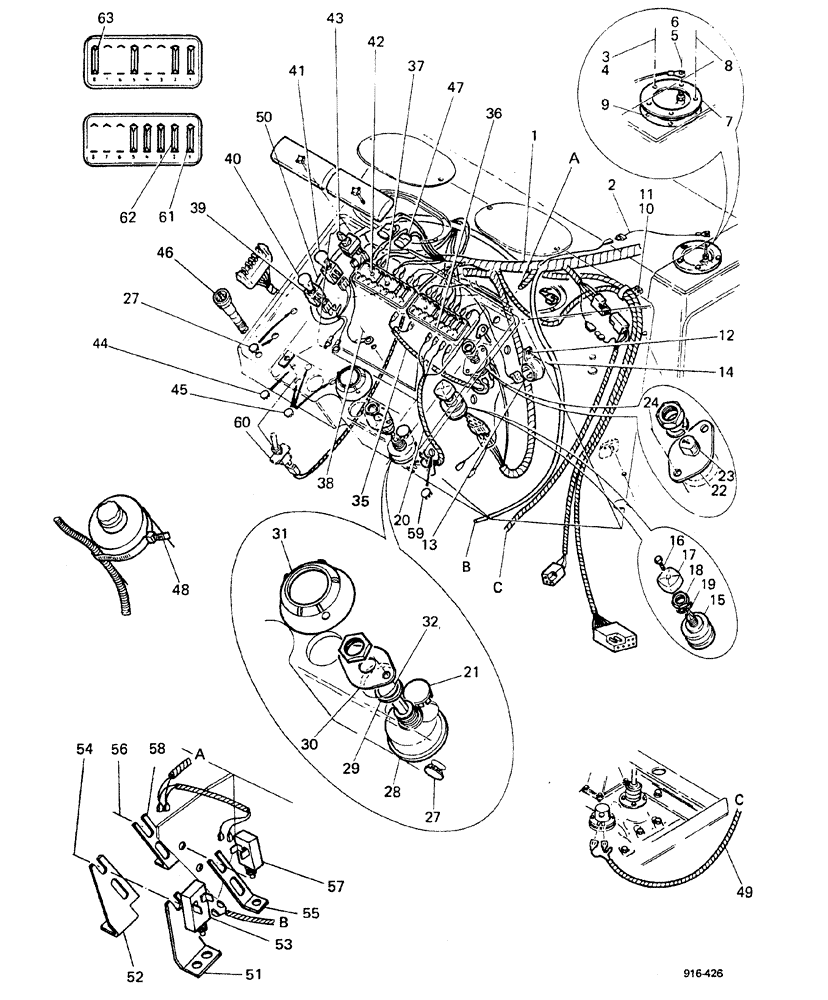 Схема запчастей Case 580F - (034) - ELECTRICAL (55) - ELECTRICAL SYSTEMS