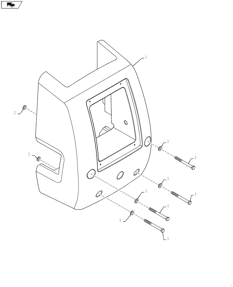 Схема запчастей Case 586H - (39.140.01) - COUNTERWEIGHT INSTALLATION (39) - FRAMES AND BALLASTING