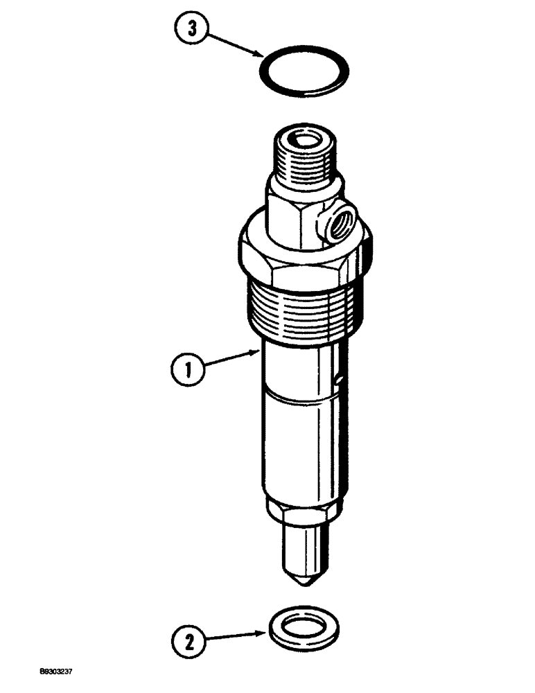 Схема запчастей Case 660 - (3-12) - FUEL INJECTION NOZZLE, 7 MM TIP, 4-390 ENGINE (03) - FUEL SYSTEM