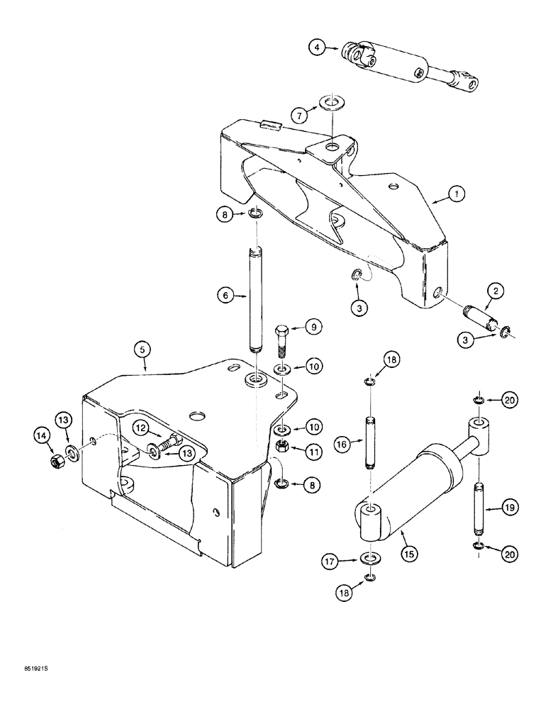 Схема запчастей Case 760 - (09-102) - BACKFILL BLADE MOUNTING BRACKET AND FRAME (86) - DOZER