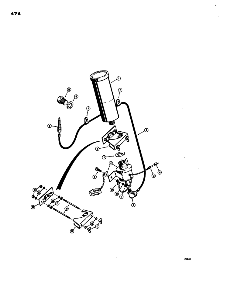 Схема запчастей Case W24 - (047A) - COLD STARTING SYSTEM (04) - ELECTRICAL SYSTEMS