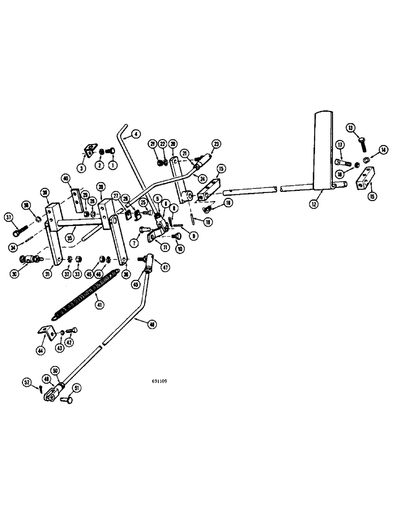 Схема запчастей Case W8C - (094) - THROTTLE CONTROL LINKAGE, DIESEL ENGINE (02) - ENGINE