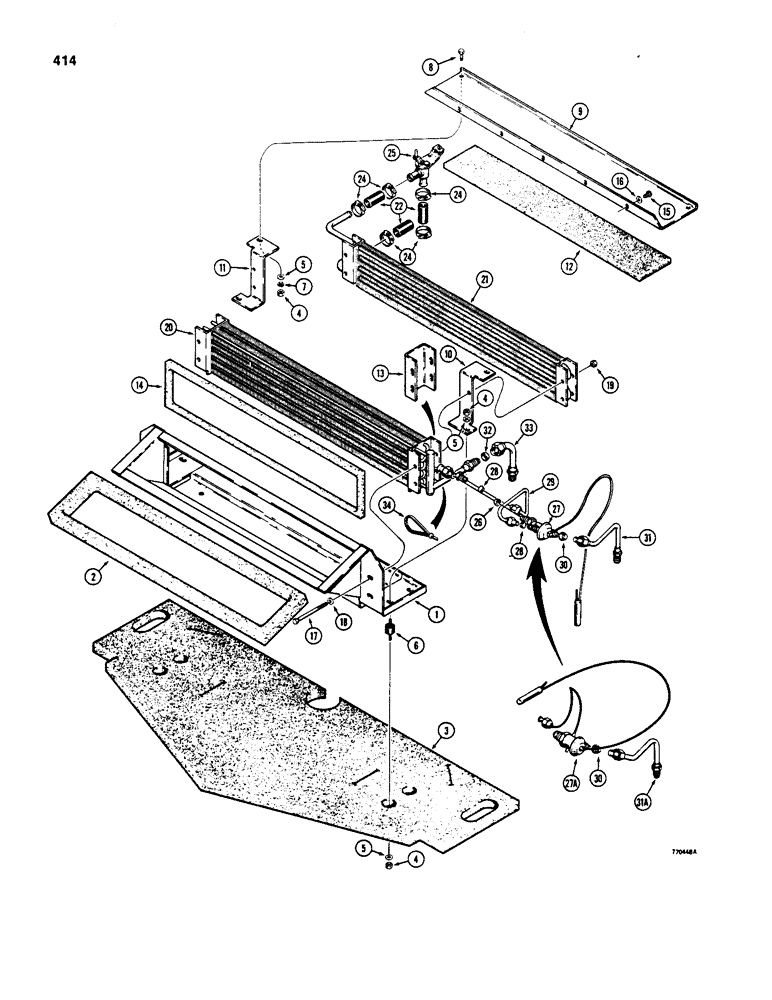 Схема запчастей Case W20B - (414) - HEATER AND AIR CONDITIONING PLENUMS AND RELATED PARTS, USED WITH OPEN TYPE PLENUM (09) - CHASSIS/ATTACHMENTS