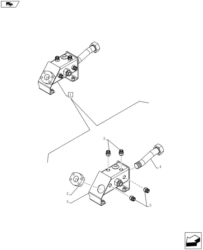 Схема запчастей Case 921F - (35.180.02) - HYDRAULIC RETURN MANIFOLD 921F (35) - HYDRAULIC SYSTEMS
