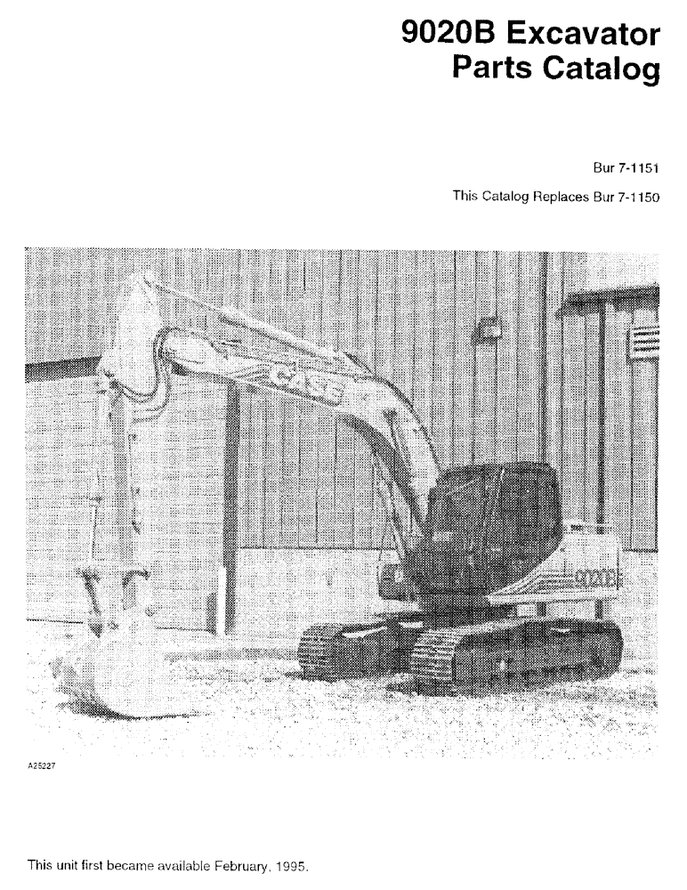 Схема запчастей Case 9020B - (1-001) - 9020B EXCAVATOR PARTS CATALOG (00) - PICTORIAL INDEX