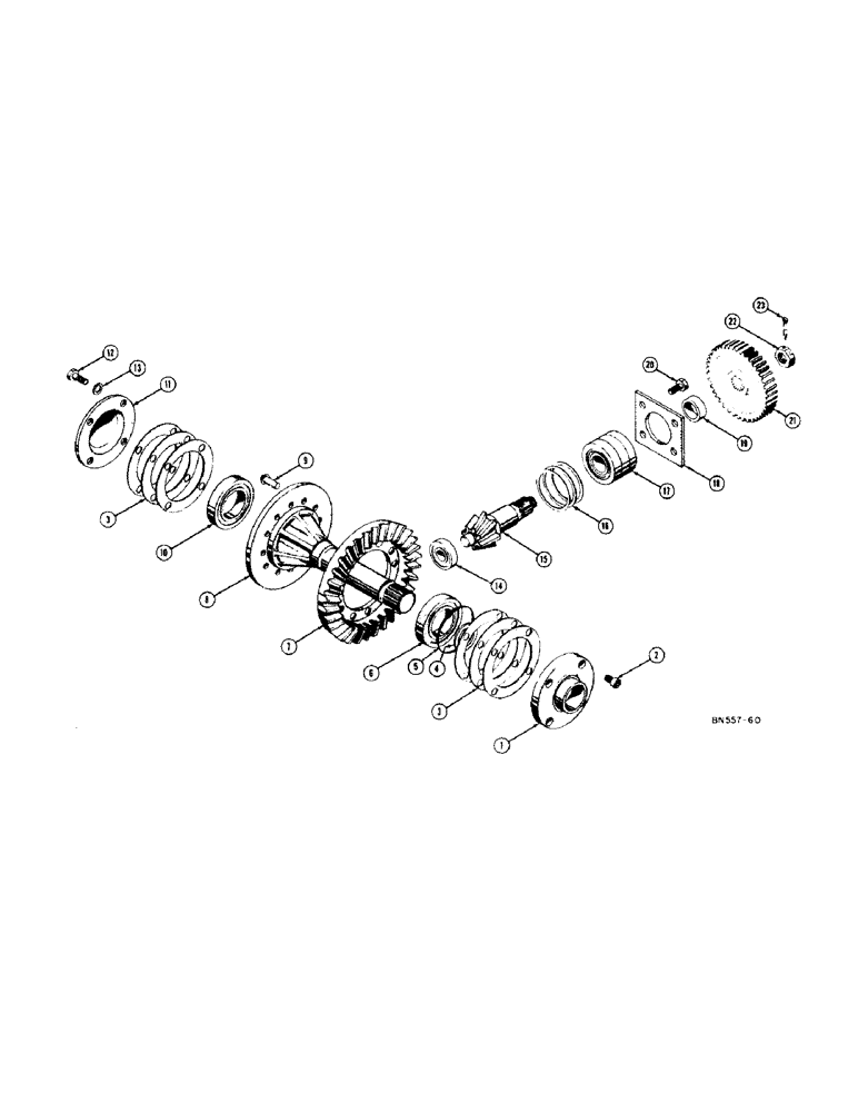 Схема запчастей Case 320 - (218[1]) - C-12 WINCH PINION AND BEVEL GEARS (18) - ATTACHMENT ACCESSORIES