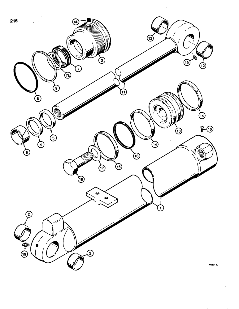 Схема запчастей Case 850C - (216) - G101212 AND G101213 LOADER LIFT CYLINDERS (07) - HYDRAULIC SYSTEM