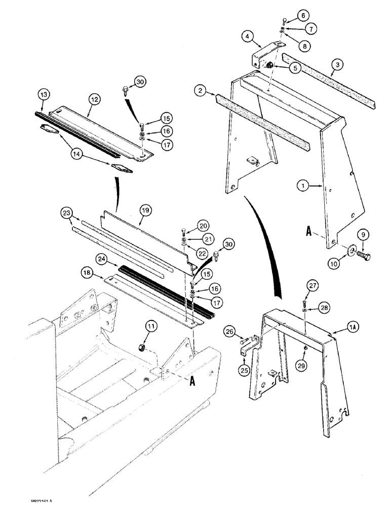 Схема запчастей Case 590 - (9-070) - RADIATOR SHROUD AND FRONT COVERS (09) - CHASSIS/ATTACHMENTS