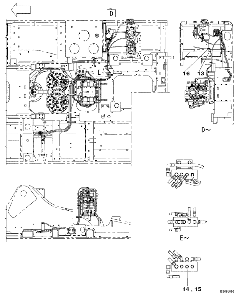 Схема запчастей Case CX800B - (08-27[04]) - HYDRAULIC CIRCUIT - PLUG, BLANK-OFF (WITHOUT SELF-DETACHING COUNTERWEIGHT SYSTEM) (08) - HYDRAULICS
