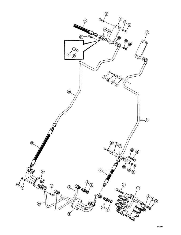 Схема запчастей Case W10B - (216) - DROTT FOUR-IN-ONE BUCKET HYDRAULICS (08) - HYDRAULICS