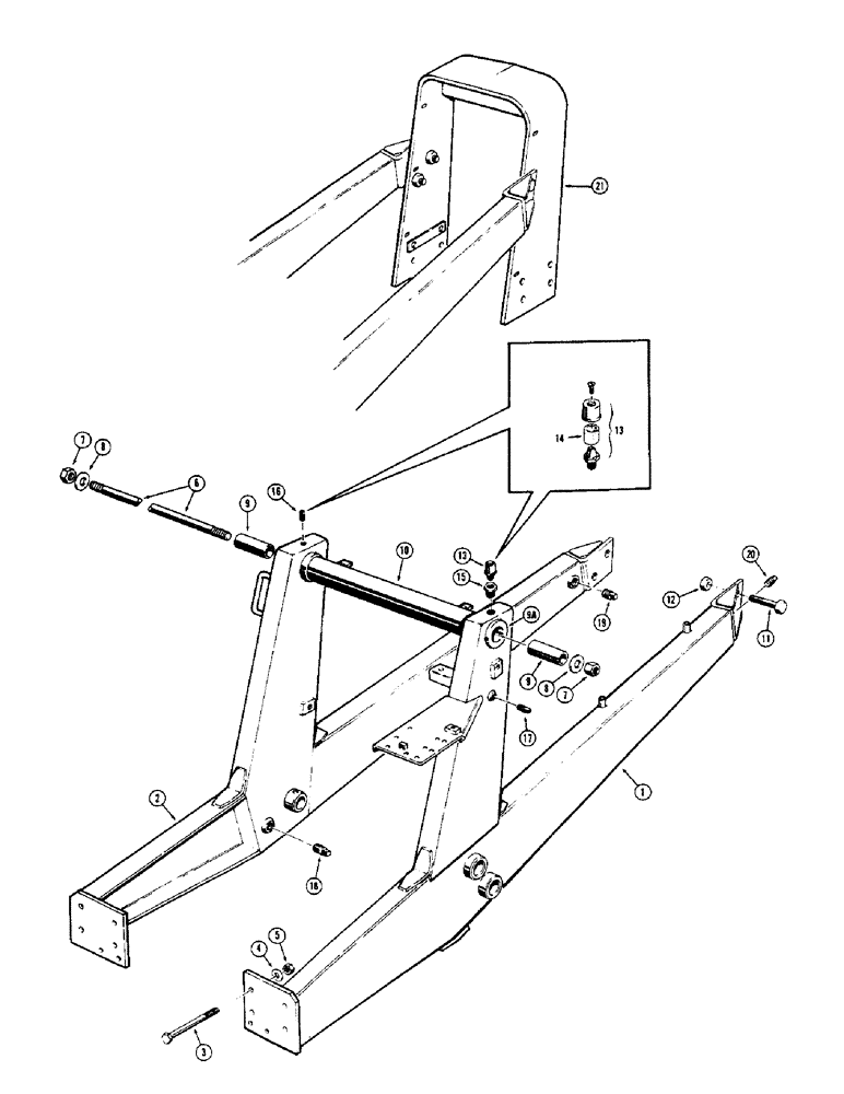 Схема запчастей Case 33 - (008) - LOADER SUBFRAME AND RELATED PARTS, USED ON LOADER WITH SN.4178576 AND AFTER 
