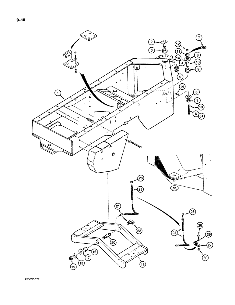 Схема запчастей Case W11B - (9-010) - REAR FRAME AND TRUNNION (09) - CHASSIS/ATTACHMENTS