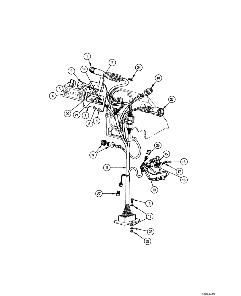 Схема запчастей Case 865 VHP - (04.05[00]) - ELECTRICAL SYSTEM - INSTRUMENT PANEL (04) - ELECTRICAL SYSTEMS