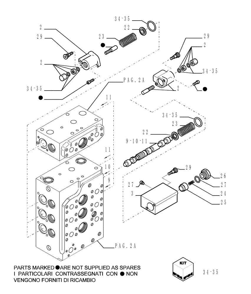 Схема запчастей Case 1850K - (3.436[03]) - EQUIPMENT CONTROL VALVE (07) - HYDRAULIC SYSTEM/FRAME